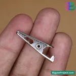 ১ জোড়া মিনি অ্যালিগেটর - ক্রোকোডাইল ক্লিপ (২৭মিমি) – নিকেল প্লেটেড