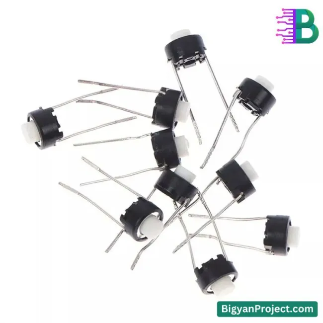 ২-পিন মোমেন্টারি পুশ বাটন ট্যাকটাইল সুইচ প্রোজেক্টের জন্য