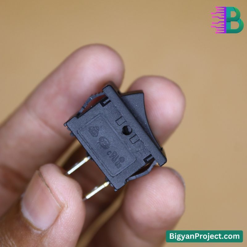 2 Pins SPST Rocker Switch 6A 250V AC - Red Plastic