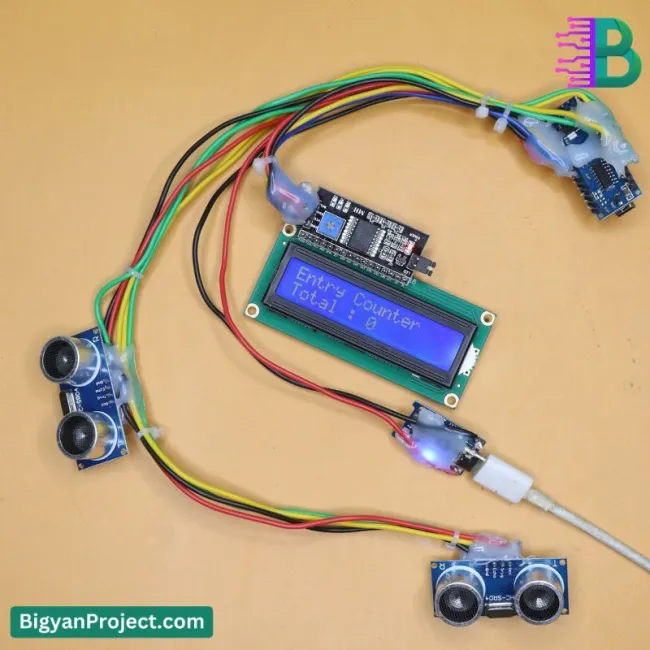 Entry Exit Counter with Ultrasonic Sensor | Buy Project