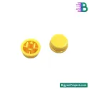 Push Button Cap Multicolor Round Tactile  12x12x7.3mm
 Color-Yellow