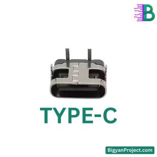 2 Pin USB Type-C Charging Port Connector