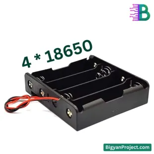 4 Slot 18650 Battery Holder - Science Project