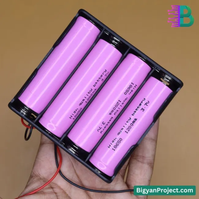 4 Slot 18650 Battery Holder - Science Project