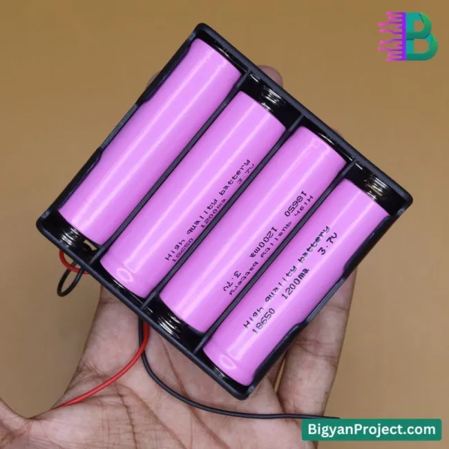 4 Slot 18650 Battery Holder - Science Project
