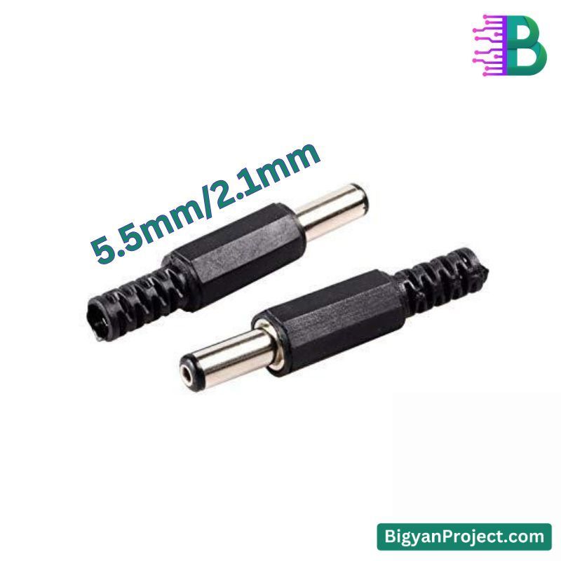Buy Male DC Barrel Jack Plug 5.5mm/2.1mm Connector