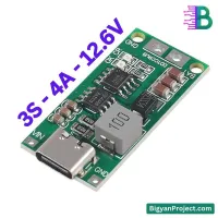 Type-C 3S 4A 12.6V Lithium Battery Charging Board