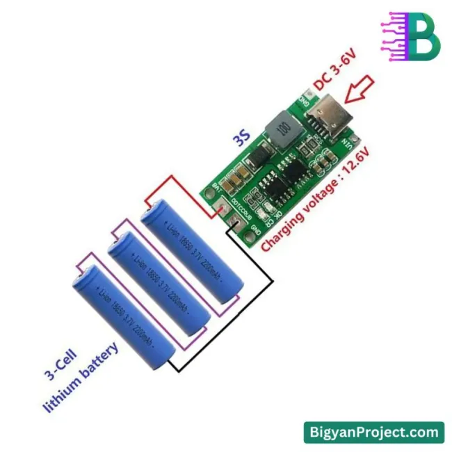 Type-C 3S 4A 12.6V Lithium Battery Charging Board