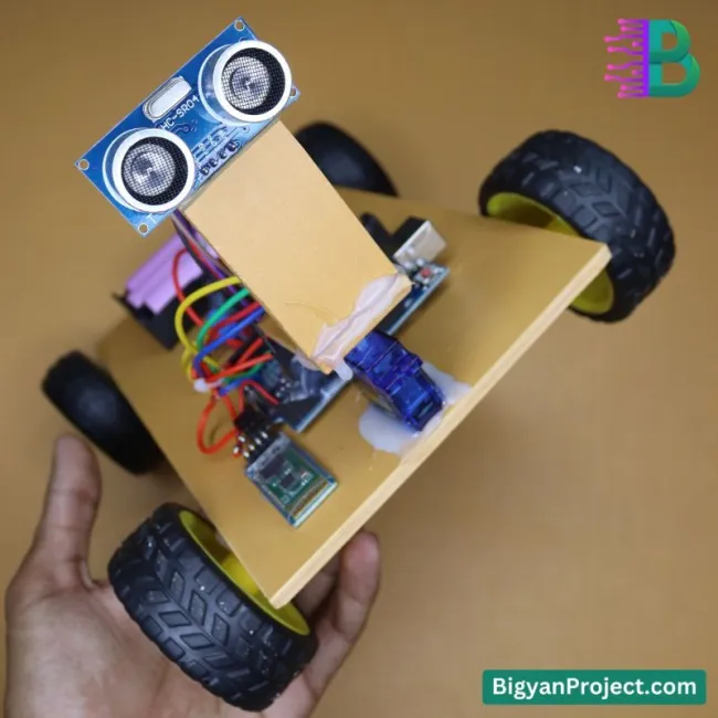 Bluetooth Controlled Robot Car with Voice Command & Object Detection