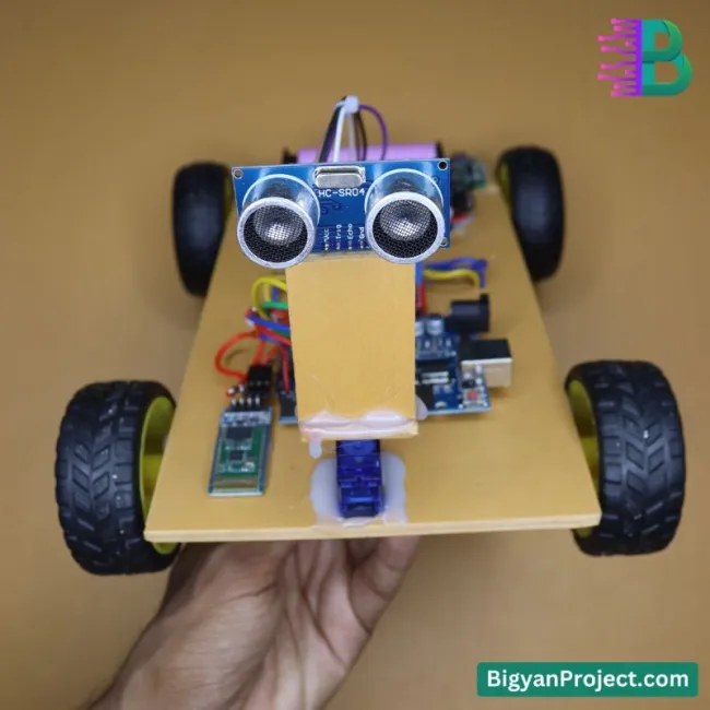 Bluetooth Controlled Robot Car with Voice Command & Object Detection