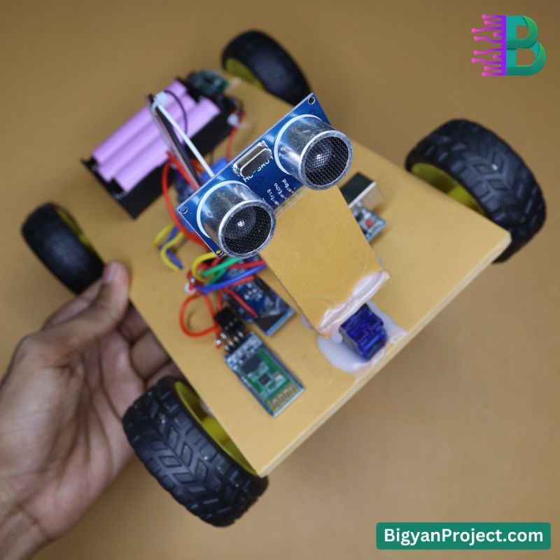 Bluetooth Controlled Robot Car with Voice Command & Object Detection
