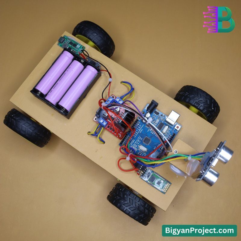 Bluetooth Controlled Robot Car with Voice Command & Object Detection
