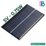 Solar Panel 5V 0.75W - Buy for Science Projects & DIY Charging