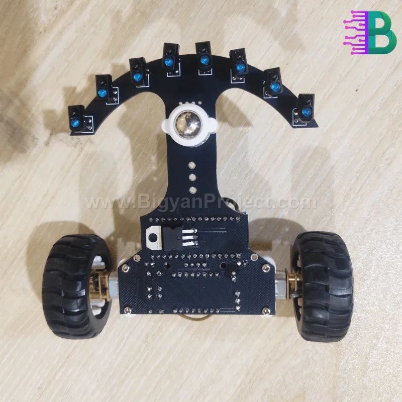 8 Array Line Follower Robot with PID Control - Science Project