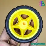 65mm Rubber Tire Robot Wheel for BO Motor | DIY Projects