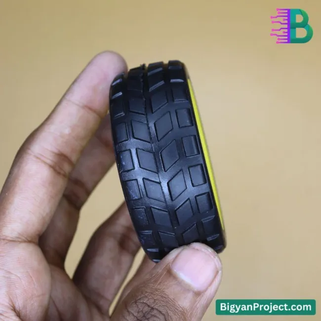65mm Rubber Tire Robot Wheel for BO Motor | DIY Projects