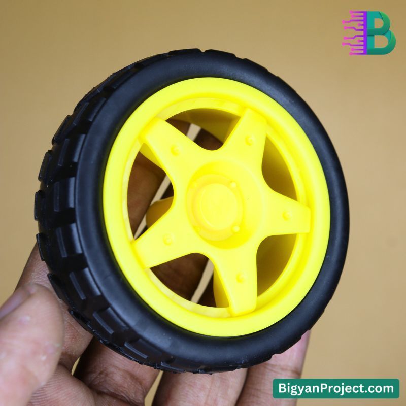 65mm Rubber Tire Robot Wheel for BO Motor | DIY Projects