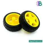 65mm Rubber Tire Robot Wheel for BO Motor | DIY Projects