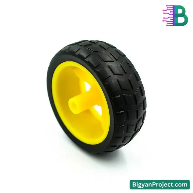 65mm Rubber Tire Robot Wheel for BO Motor | DIY Projects