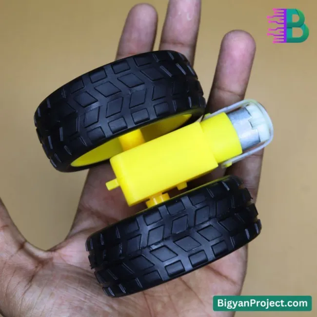 100 RPM 3-6V DC Dual Shaft Motor for Robotics & DIY Projects