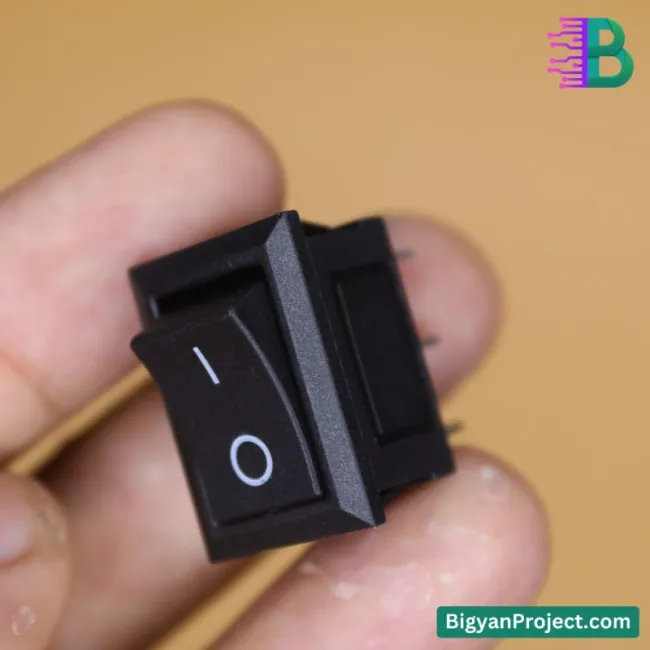 3 Pin SPDT Rocker Switch On Off On AC 6A 250V