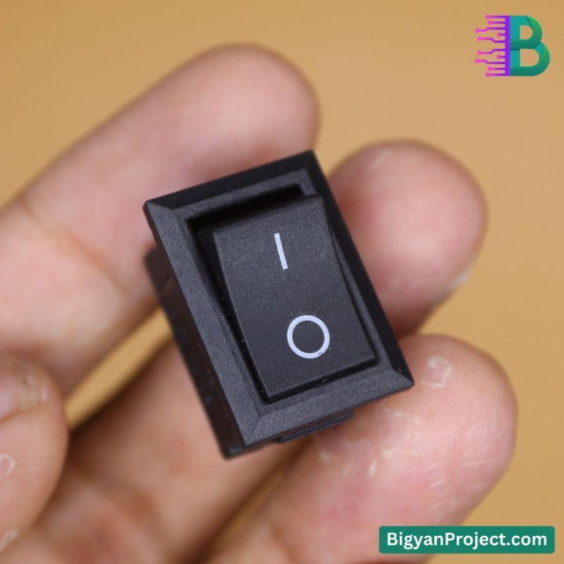 3 Pin SPDT Rocker Switch On Off On AC 6A 250V