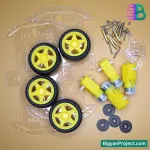 4-Wheel Robotic Car Chassis Kit – BO Motor & Acrylic