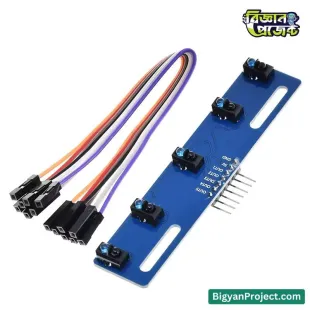 5-Channel TCRT5000 IR Line Tracking Sensor Module
