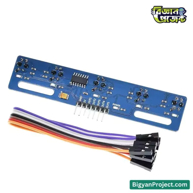 5-Channel TCRT5000 IR Line Tracking Sensor Module