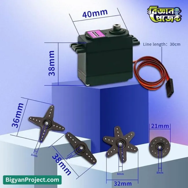 MG996R Servo Motor 180° Buy Online Metal Gear for RC & Robot