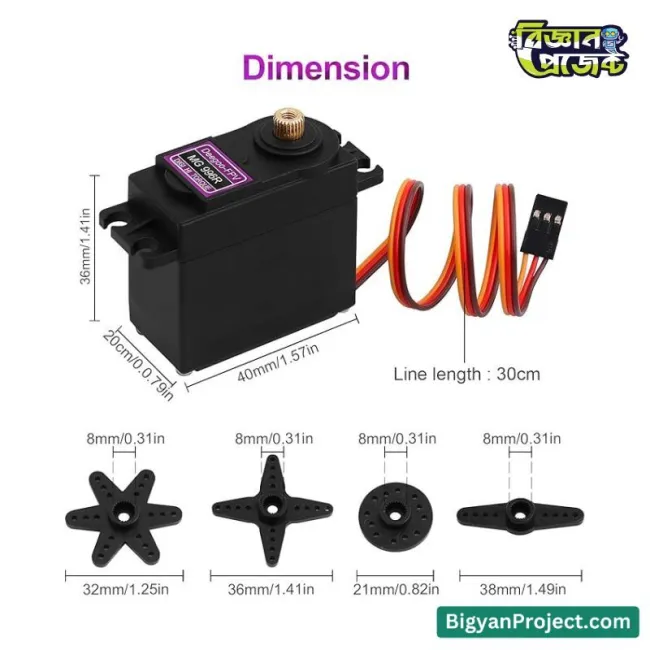 MG996R 360 Servo Motor Buy for Arduino and RC Car Robot