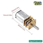 N20 Mini Gear Motor 3-12V 400RPM Buy for DIY Robotics