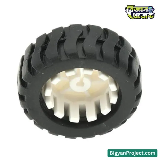 43x19mm D-Hole Rubber Wheel for N20 Motor Buy at Bigyan Project