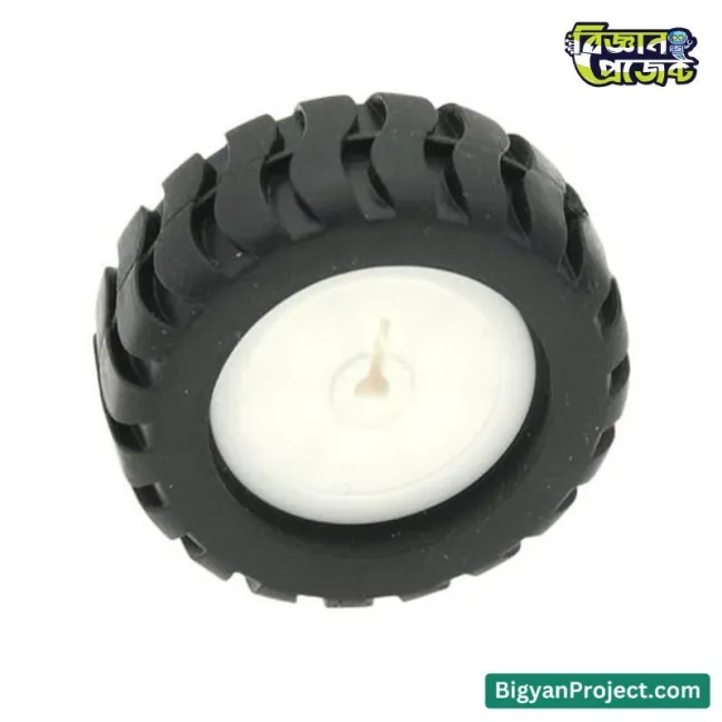 43x19mm D-Hole Rubber Wheel for N20 Motor Buy at Bigyan Project