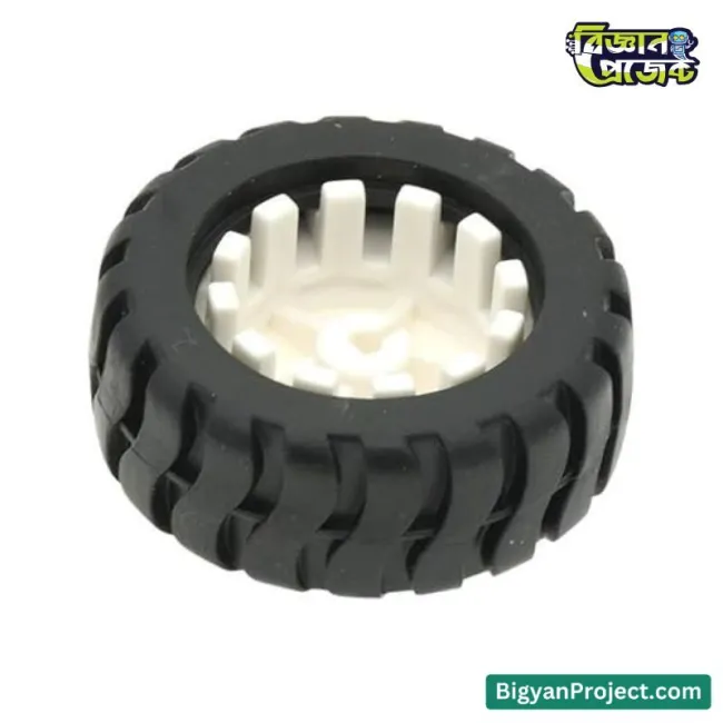 43x19mm D-Hole Rubber Wheel for N20 Motor Buy at Bigyan Project