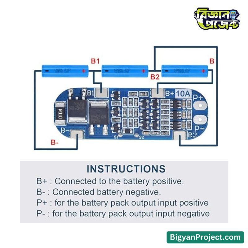 3S 12V Lithium Battery BMS Board Buy Online at Bigyan Project