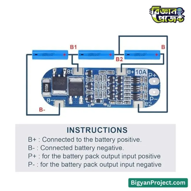 3S 12V Lithium Battery BMS Board Buy Online at Bigyan Project