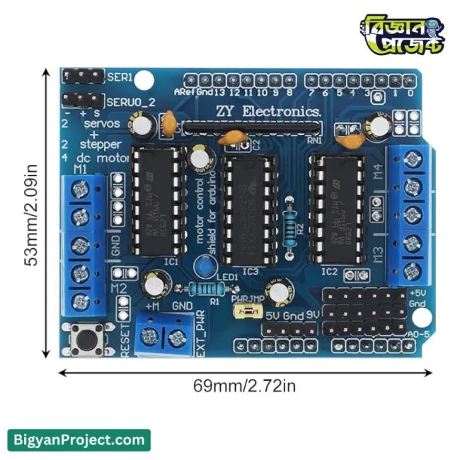 L293D Motor Driver Shield for Arduino – Robotics Project