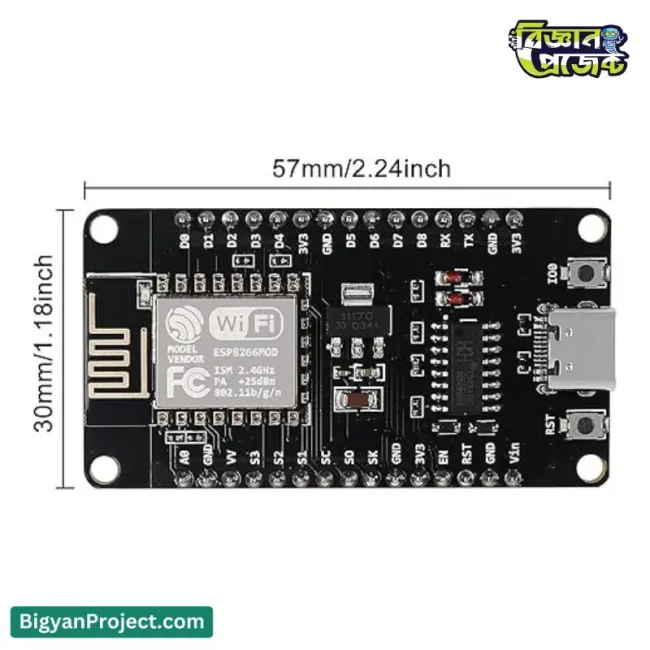 ESP8266 Type-C 30 Pin NodeMcu V3 Lua WiFi Development Board