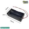 Dual Slot 18650 Battery Holder Case