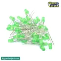 3mm LED Light Diode – Red, White, Green, Blue, Yellow
 Color-Green