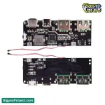 22.5W Power Bank Charging Module QC4.0 Dual USB Type-C & Micro