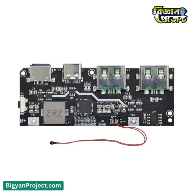 22.5W Power Bank Charging Module QC4.0 Dual USB Type-C & Micro