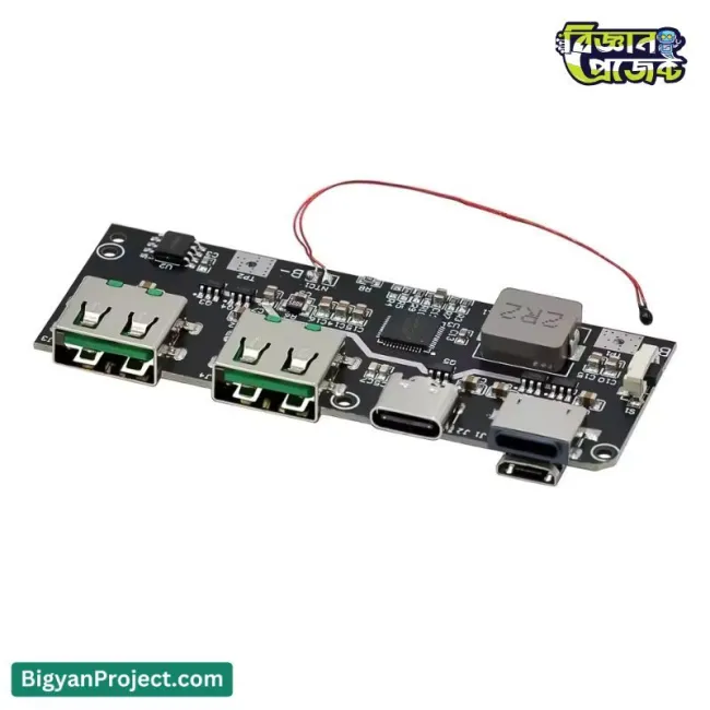 22.5W Power Bank Charging Module QC4.0 Dual USB Type-C & Micro