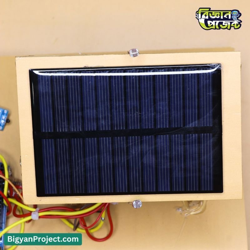 সোলার ট্র্যাকার সিস্টেম সার্ভো মোটর ও তাপমাত্রা সেন্সরসহ