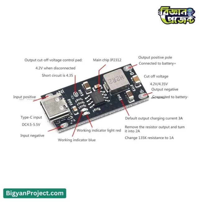 Buy USB Type-C 3A Fast Charging Board IP2312