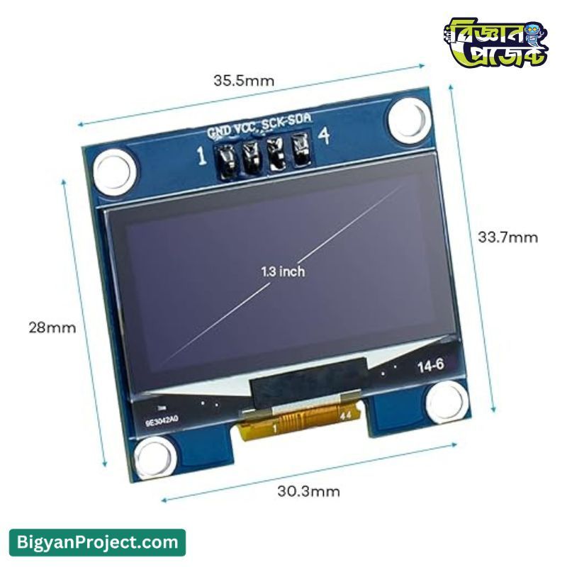 1.3 inch OLED Display SH1106 I2C 128x64 – buy now