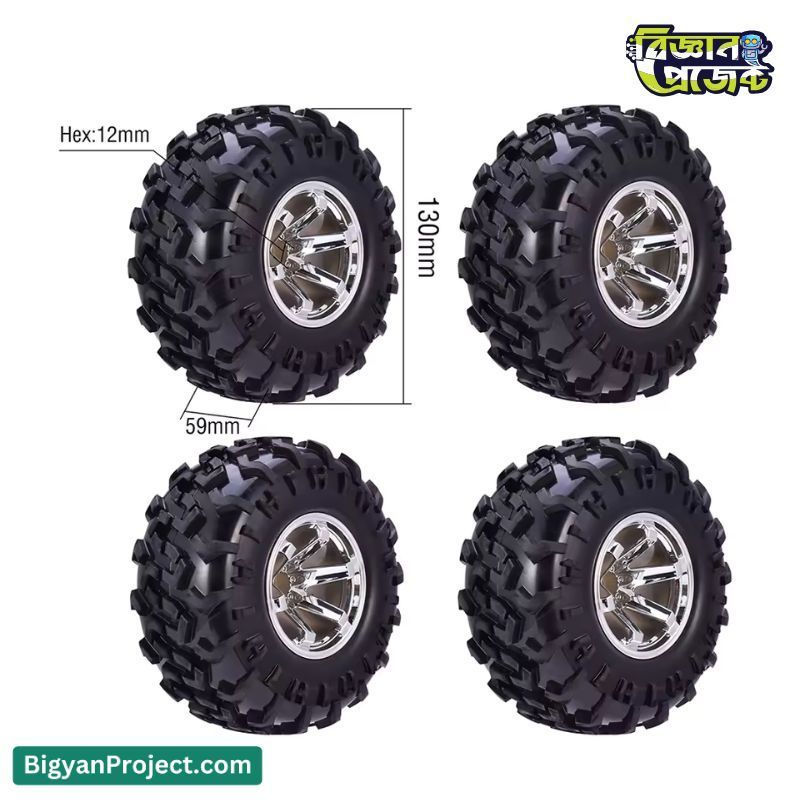 Buy 130mm RC Truck Tyre for 1/10 Scale Monster Car Buy 130mm RC Truck Tyre for 1/10 Scale Monster Car