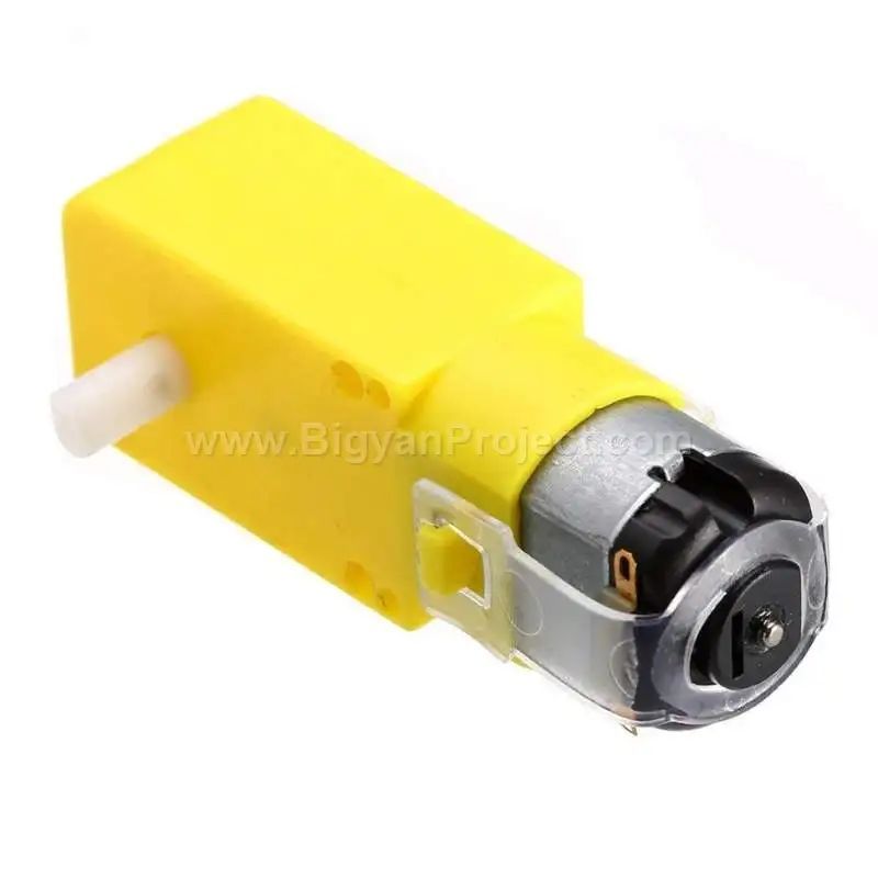 100 RPM 3-6V DC Dual Shaft Motor for Robotics & DIY Projects