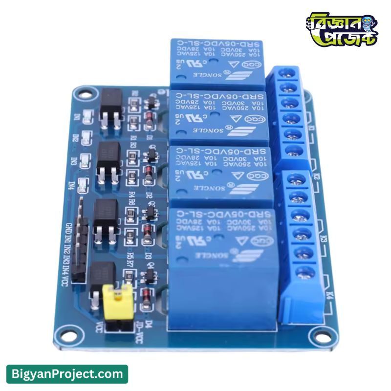 5V 4-Channel Relay Module Buy Online (Optocoupler)